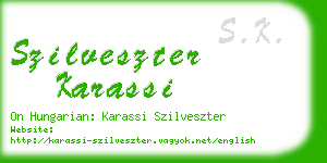 szilveszter karassi business card